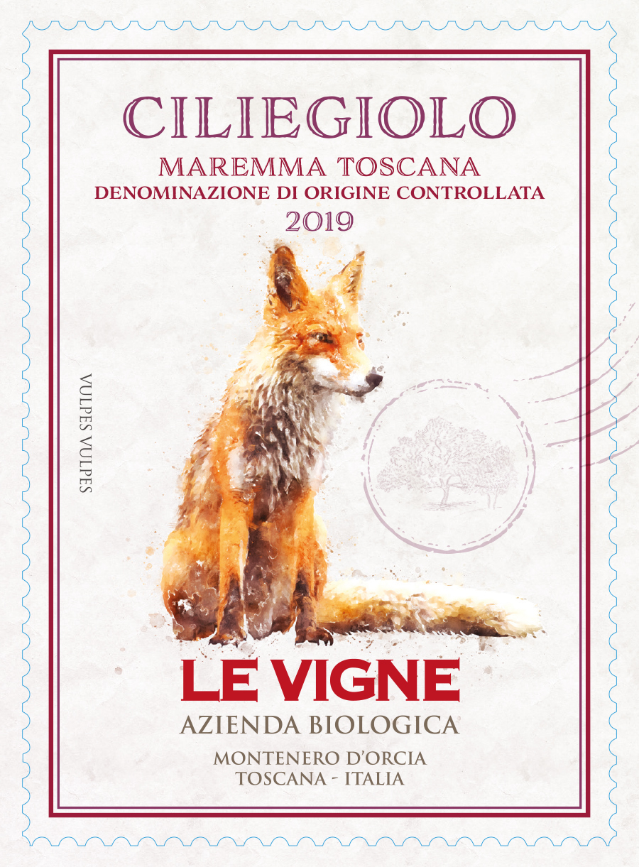 etichetta vino Ciliegiolo Le Vigne | lucalibrandi.com