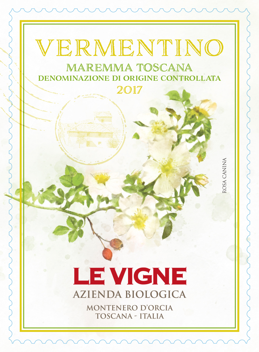 etichetta vino Vermentino Le Vigne | lucalibrandi.com-vigne